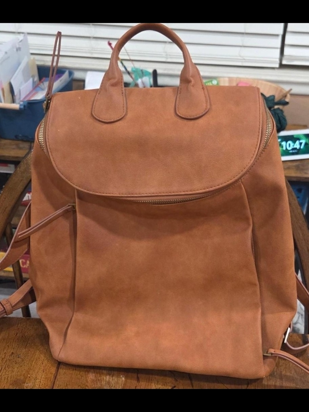 Universal Thread Suede Backpack in Warm Tan